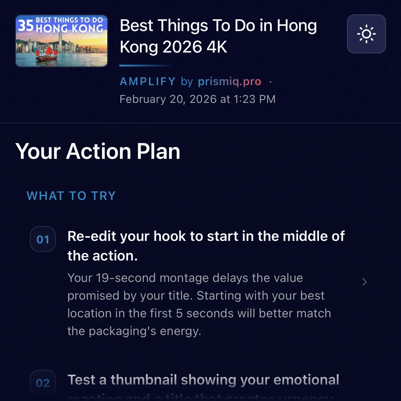 Sample Amplify Plan report